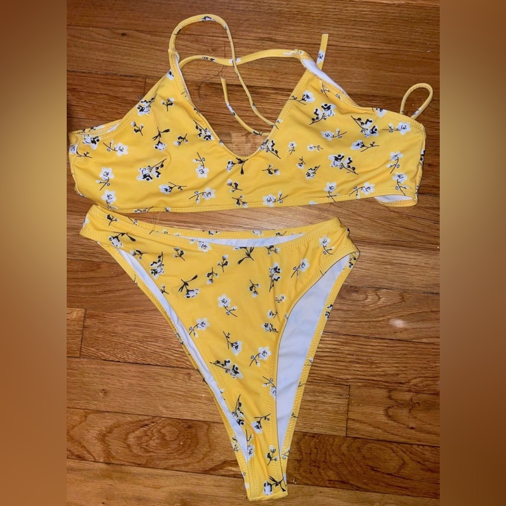 Yellow Floral Bikini